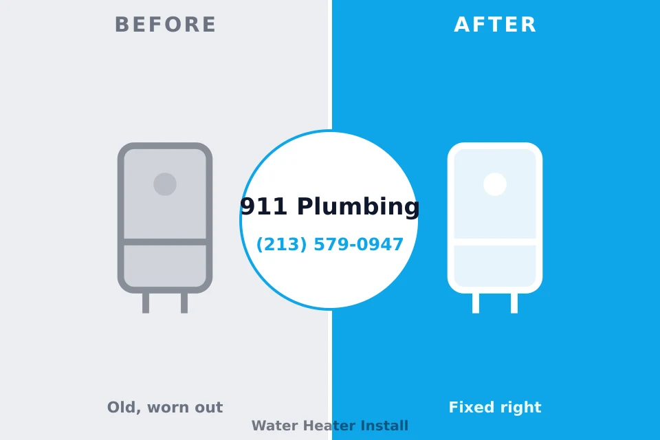 Before and after: plumbing company Dalton, PA